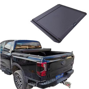Couverture de benne rétractable en alliage d'aluminium avec verrou antivol pour Ford F150 Ranger, fournie directement par l'usine - Product Image 1