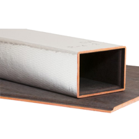 Panneau de conduit en fibre de verre HVAC épais de 2 pouces à faible teneur en COV, avec bord rainuré, feuille d'aluminium et tissu noir, pour système de ventilation d'air, conforme aux normes USGBC des États-Unis