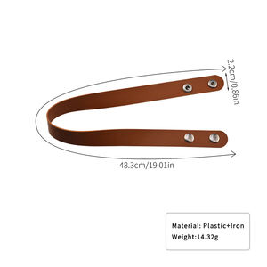 <span class=keywords><strong>Bouton</strong></span> pression argent bracelet en <span class=keywords><strong>cuir</strong></span> artificiel 2.2*48 pouces poignée de bagage pour sacs accessoires artisanaux cuisine <span class=keywords><strong>commode</strong></span> chambre - Product Image 6