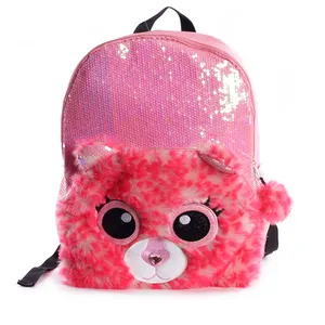 Scholl Bags Plush Backpacks Cute Animal Kids School Bag Sequin Backpack Fashion Kids School Children Child for Girls Polyester