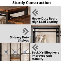 Avec tiroir, banc industriel 5 en 1 avec rangement Porte-chaussures autoportant Home Organizer Entryway Hall Tree Coat Rack