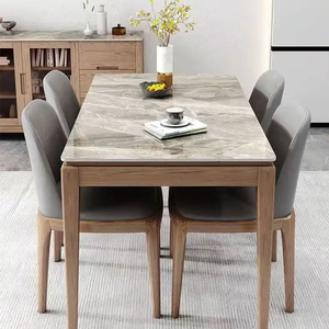 Tùy chỉnh đơn giản Scandinavian thiết kế hiện đại hình chữ nhật rắn gỗ bàn ăn sang trọng Ghế kết hợp cho nhà không gian nhỏ - Product Image 6