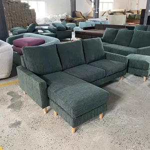 Customize simple design adjust corner or I shape modern fabric living room sofa set