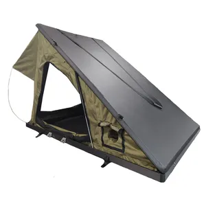 Tente de toit de voiture super légère de 77lb Tentes de toit en vinyle PVC à coque souple Triangle Light Offroad Camping Gear