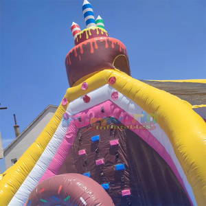 Castillo inflable comercial con tobogán, zona de juegos inflable para niños. - Product Image 4