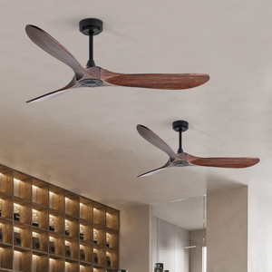 HSG Model 666D Electric Remote Control DC Motor 52 Inch Wood Color <strong>Black</strong> Air Cooling <strong>Ceiling</strong> <strong>Fan</strong> - Product Image 2