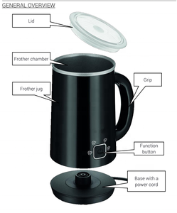 Mousseur à lait électrique 4 en 1 500W Polyvalent et efficace Boîtier en plastique avec revêtement antiadhésif <span class=keywords><strong>ILAG</strong></span> Garantie 1 an - Product Image 2