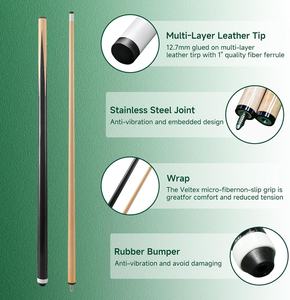 Taco <span class=keywords><strong>de</strong></span> <span class=keywords><strong>Billar</strong></span> Corto <span class=keywords><strong>de</strong></span> Acero Inoxidable <span class=keywords><strong>de</strong></span> 1 Metro y 2 Piezas para Niños y Adultos, <span class=keywords><strong>Mini</strong></span> Taco <span class=keywords><strong>de</strong></span> <span class=keywords><strong>Billar</strong></span> Duradero para Práctica y Entrenamiento - Product Image 4