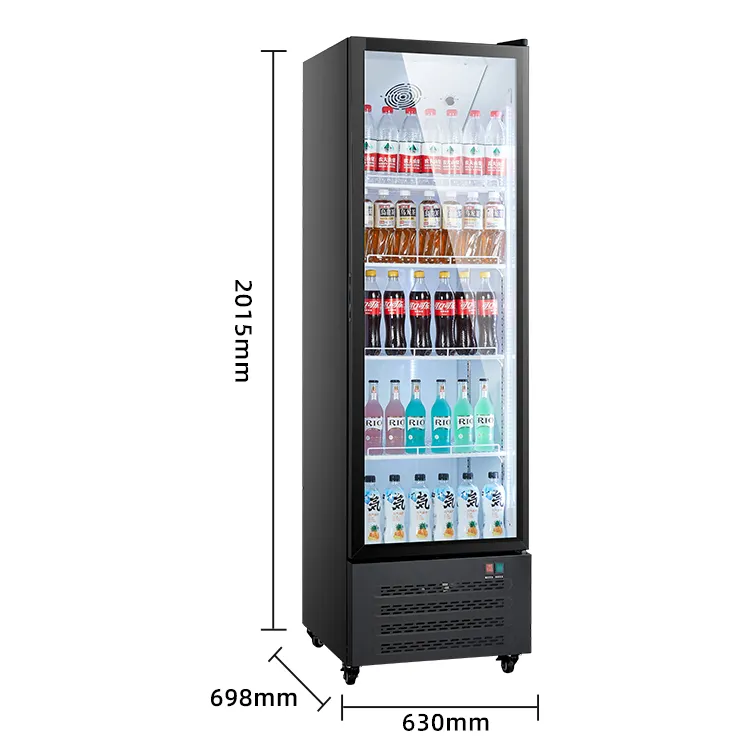 Refrigeradores para geladeira upright, equipamento de refrigeração com exibição de vidro vertical, venda no atacado de superfície comercial
