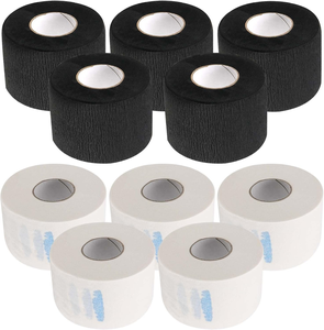 Suministros de peluquero profesional 5 rollos desechables tiras de cuello de papel elástico herramientas y accesorios para el cabello - Product Image 1
