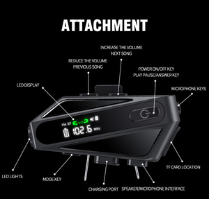 Casque de moto C6 avec écouteurs Bluetooth, radio FM, <span class=keywords><strong>interphone</strong></span> <span class=keywords><strong>sans</strong></span> <span class=keywords><strong>fil</strong></span> 500M, appels, étanche IPX6, casque <span class=keywords><strong>sans</strong></span> <span class=keywords><strong>fil</strong></span> détachable - Product Image 6