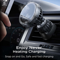 Cargador inalámbrico magnético para coche, con soporte de coche de carga de refrigeración por hielo, soporte giratorio para teléfono de coche 360