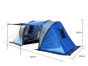 Carpa de Doble Capa con Estructura de Túnel para las Cuatro Estaciones, Montaje Rápido Automático, Portátil, Dos Habitaciones, Poliéster 210T con Revestimiento Plateado - Product Image 6