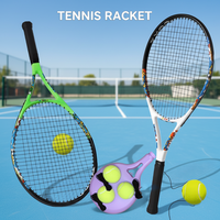 Raquette de tennis en carbone composite, poignée antidérapante et amortissante, cordes durables, zone de frappe plus large pour les débutants et les joueurs occasionnels