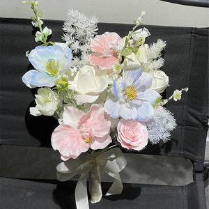 <span class=keywords><strong>Bouquet</strong></span> <span class=keywords><strong>de</strong></span> Mariage Artificiel Style Frais, <span class=keywords><strong>Bouquet</strong></span> <span class=keywords><strong>de</strong></span> Mariée Lumineux pour Mariage, Saint-Valentin, <span class=keywords><strong>Rose</strong></span>, Cadeau pour Petite Amie, Fournitures <span class=keywords><strong>de</strong></span> Fiançailles - Product Image 2