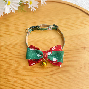 Kalung Dasi Kupu-kupu Natal Poliester Lembut untuk Kucing & Anjing 2025 dengan Lonceng Merah/Hijau Dekorasi Liburan - Product Image 4