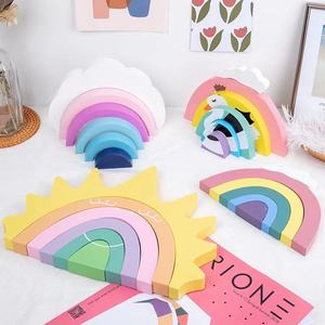 Productos para Dropshipping 2026: Bloques de Construcción de Madera para Niños, Arcoíris, Apilables, Juguetes Musicales - Product Image 3