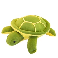 Peluche tortue réaliste transfrontalière, coussin d'assise en forme de tortue porte-bonheur, en coton PP pour bébés - Vente en gros usine, adorable