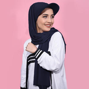 Nouveau Style Casquette de Baseball Couleur Unie pour Femmes, <span class=keywords><strong>Hijab</strong></span> Musulman Instantané <span class=keywords><strong>avec</strong></span> Casquette Personnalisée, <span class=keywords><strong>Hijab</strong></span> Instantané Sport en Jersey, <span class=keywords><strong>Bonnet</strong></span> <span class=keywords><strong>Hijab</strong></span> - Product Image 2