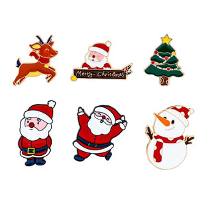 Broche <span class=keywords><strong>de</strong></span> Navidad con personalidad creativa, dibujos animados bonitos <span class=keywords><strong>de</strong></span> Papá Noel, <span class=keywords><strong>muñeco</strong></span> <span class=keywords><strong>de</strong></span> <span class=keywords><strong>nieve</strong></span>, insignia <span class=keywords><strong>de</strong></span> árbol <span class=keywords><strong>de</strong></span> Navidad, regalo conmemorativo <span class=keywords><strong>de</strong></span> Metal grabado - Product Image 5