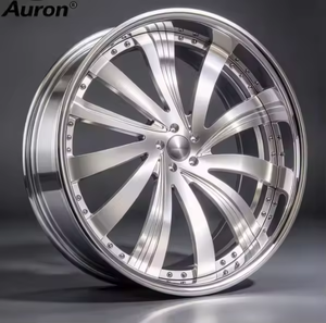 ล้อแม็กซ์อะลูมิเนียมขัดเงา Auron ขนาด 5.5x17 แบบหลายก้าน สองชิ้น ผลิตด้วยวิธีหล่อขึ้นรูป สำหรับรถยนต์นั่งส่วนบุคคล ใช้สำหรับดัดแปลงและอัพเกรด ล้อใหม่ - Product Image 3