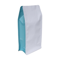 Voedselveilige platte bodem pouch met ritssluiting, vochtbestendig, voor koffie, thee, noten, gedroogd fruit en snacks.