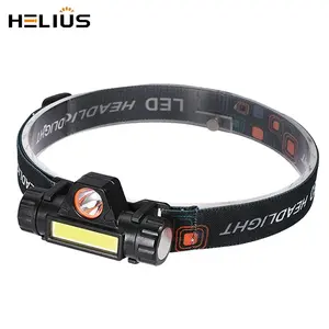 Helius Wholesale New USB Rechargeable COB+XPE Mini Light Emergency Dual Light Source with Magnet Headlamps