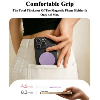 Support magnétique pliable en métal avec logo personnalisé, support de téléphone magnétique double angle pour diffusion vidéo