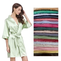 Kimono de seda satinada para dama de honor, bata para boda, 55 colores, novedad de 2022