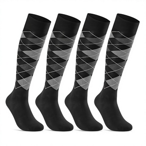 High Quality Plus Size Men's Breathable Woven Anti-Odor Combed Cotton Knee <b>Socks</b> for Business Spring - Product Image 2