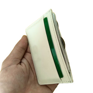 Porte-cartes de crédit gaufré pour femme, porte-cartes <span class=keywords><strong>blanc</strong></span>, portefeuille fin, portefeuille personnalisé en cuir de vachette véritable avec motif lion gaufré pour femme - Product Image 5