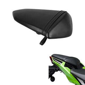 Siège passager arrière TCMT compatible avec Kawasaki <span class=keywords><strong>Ninja</strong></span> <span class=keywords><strong>300</strong></span> 2013-2017 2016 <span class=keywords><strong>2015</strong></span> 2014, coussin en cuir noir pour moto XF-560M - Product Image 1
