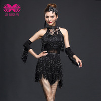 Costumes de danse modernes de haute qualité, tissu en soie, robe de danse latine pour femmes, nouvelle collection