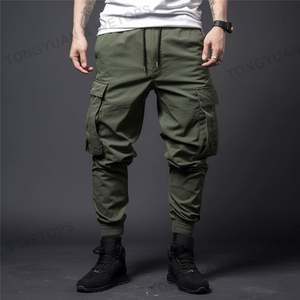 Pantalones de chándal personalizados para hombre, calzas de carga de alta calidad, Color sólido - Product Image 1