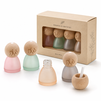Bouteille diffuseur de parfum de luxe en verre dépoli rond avec bouchon en bois, pour décoration intérieure – Offre spéciale