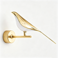 Lampe murale LED créative et tendance à commande par interrupteur, thème oiseaux, pour chambre, balcon et escalier