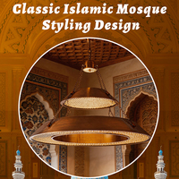 Lampe de mosquée personnalisée, lampe de prière intérieure, salle à manger, restaurant, masjid, lustre LED suspendu