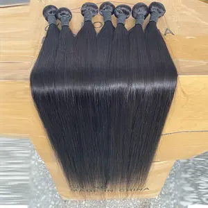 One Donor Raw Vietnamese Hair Weaving 10a Cuticle Aligned Double Weft Hair Extension Bulk 40 Inch Virgin Raw Human Hair Bundles