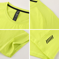 T-shirts Athleisure à Col Rond pour Hommes, Tailles Européennes, Séchage Rapide, Manches Courtes, pour la Gym et le Fitness, Respirants et Rafraîchissants, Hauts de Sport Actifs