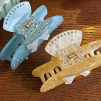 DOWELL Super Fairy Candy Color Handmade Cute Sweet Women Bow Hairpin Shark Clip Acetate Hair Accessories All-match
