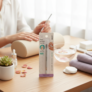Pousse-cuticules professionnel double extrémité en acier inoxydable droit pour manucure et pédicure, durable, soins de beauté coréens - Product Image 3