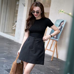 CV703 Mini-jupe taille haute style utilitaire pour femme, respirante, sous marque privée, fournisseur - Product Image 1