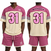 Camiseta Deportiva Retro de Malla para Hombre con LOGO Personalizado, Estilo Boxy, para Fútbol, Baloncesto, Fútbol Americano, Ropa Urbana