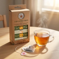 Set de Regalo de Té de 7 Días, Bolsitas de Té con Formas Personalizadas, Caja de Regalo Bienestar, PLA Biodegradable, Directo de Fábrica, OEM, ODM, Marca Privada