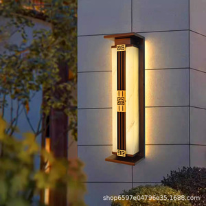 Waterproof Solar Outdoor Wall <b>Lamp</b> Modern Minimalist <b>Long</b> Pillar Light for Courtyard Terrace Garden 12-16H Lighting - Product Image 1