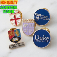 Pins de revers personnalisés en émail, badges métalliques ronds pour blazers, sacs à dos, cravates, souvenirs de cérémonie universitaire, avec fermoir robuste, commande rapide