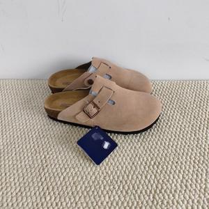 Zapatos Unisex de Gamuza Genuina de Alta Calidad, Estilo <span class=keywords><strong>Birkenstock</strong></span>, para <span class=keywords><strong>Mujer</strong></span>, con Base de Corcho, Lujosos, Ligeros y Antideslizantes - Product Image 4