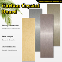 Plaque de cristal de carbone en métal massif de Style minimaliste chinois panneau mural en PVC placage de bois de charbon de bois de bambou