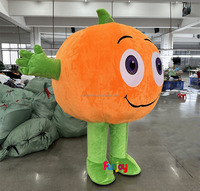 Costume de mascotte de citrouille gonflable Costumes de légumes de citrouille géante en peluche de 6,6 pieds à vendre