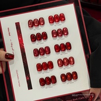 Nouveau Kit de Vernis à Ongles Gel Effet Œil de Chat Rouge Suuseegel Non Toxique avec Perles de Verre Rubis – Gel UV en Promotion pour Salons de Manucure